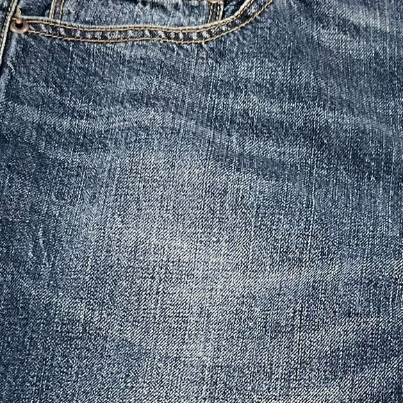 Lands' End Women's Medium Wash Straight Leg Denim Jeans, Size 8 - Picture 2 of 5